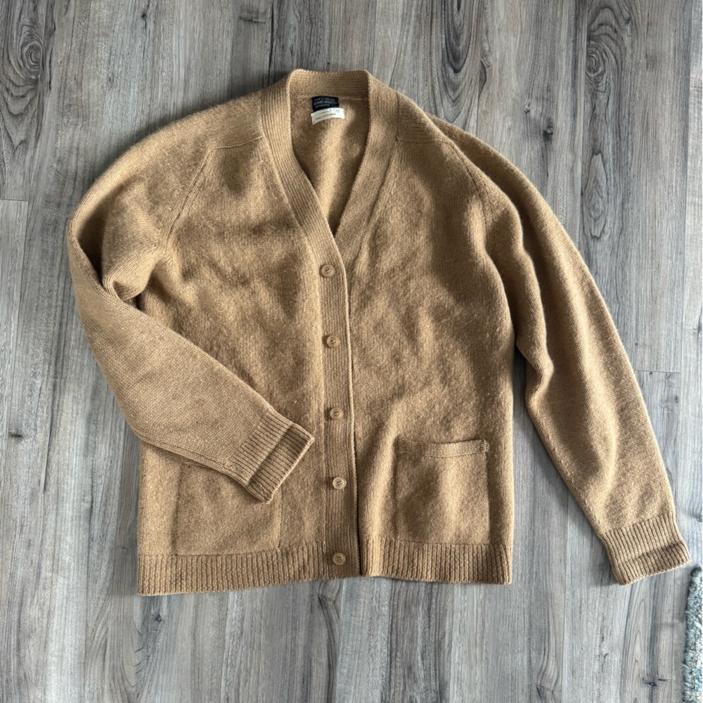 Vintage Brooks Brothers Camel Hair Cardigan
